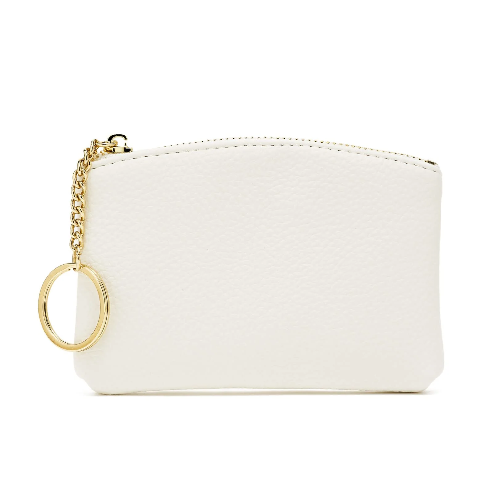 Superior WOZEAH Artificial Leather Coin Purse Change Purse With Key Chain Ring Zipper For Men Women A White Exclusive