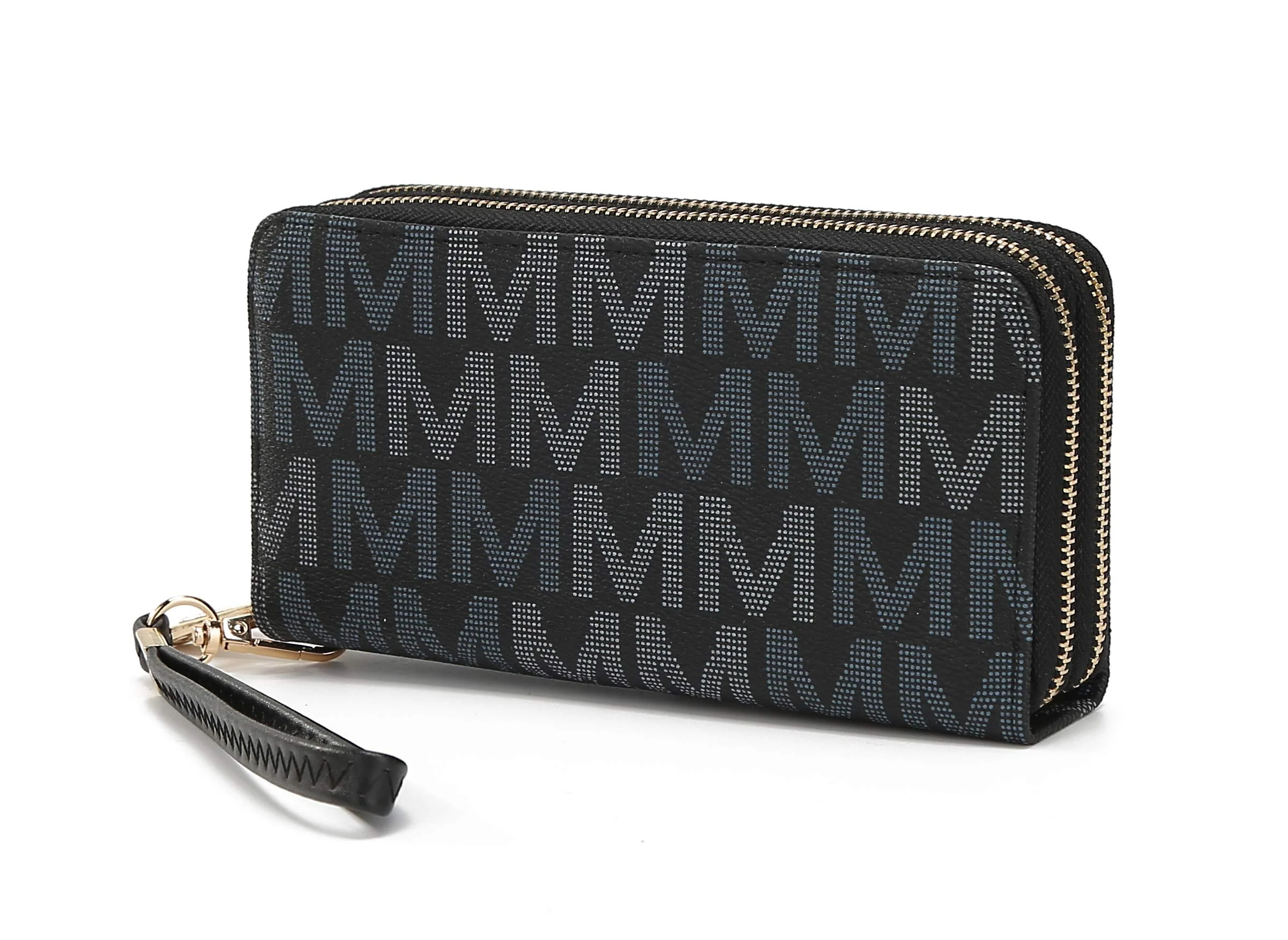 Refined MKF Collection Wristlet Wallet for Women Small Vegan Leather Credit Card Holder with Zipper Coin Pocket Wallet Purse Handbag By Mia K Artisan