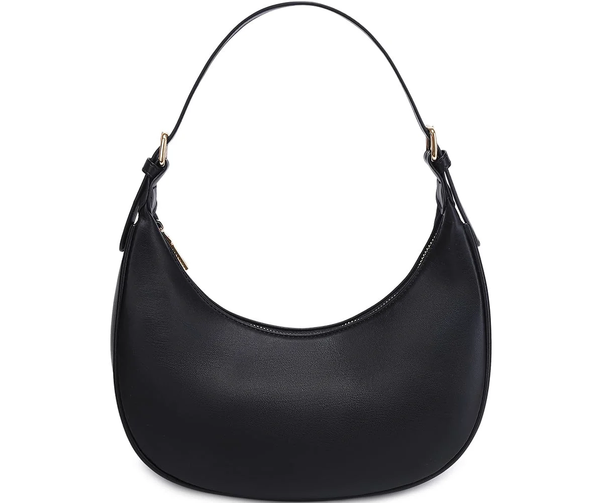 High-Grade SYXLCYGJ Fashion Small Crescent Underarm Shoulder Bag for Women Trendy Purse Hobo Handbags Clutch Crossbody Bag（Black） Official