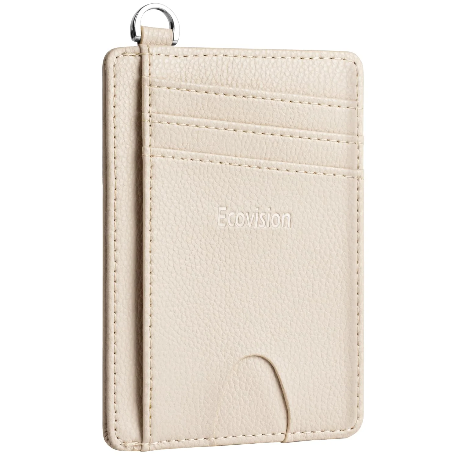 Authentic EcoVision Slim Minimalist Front Pocket Wallet RFID Blocking Credit Card Holder Wallet with Detachable D-Shackle for Men Women Professional