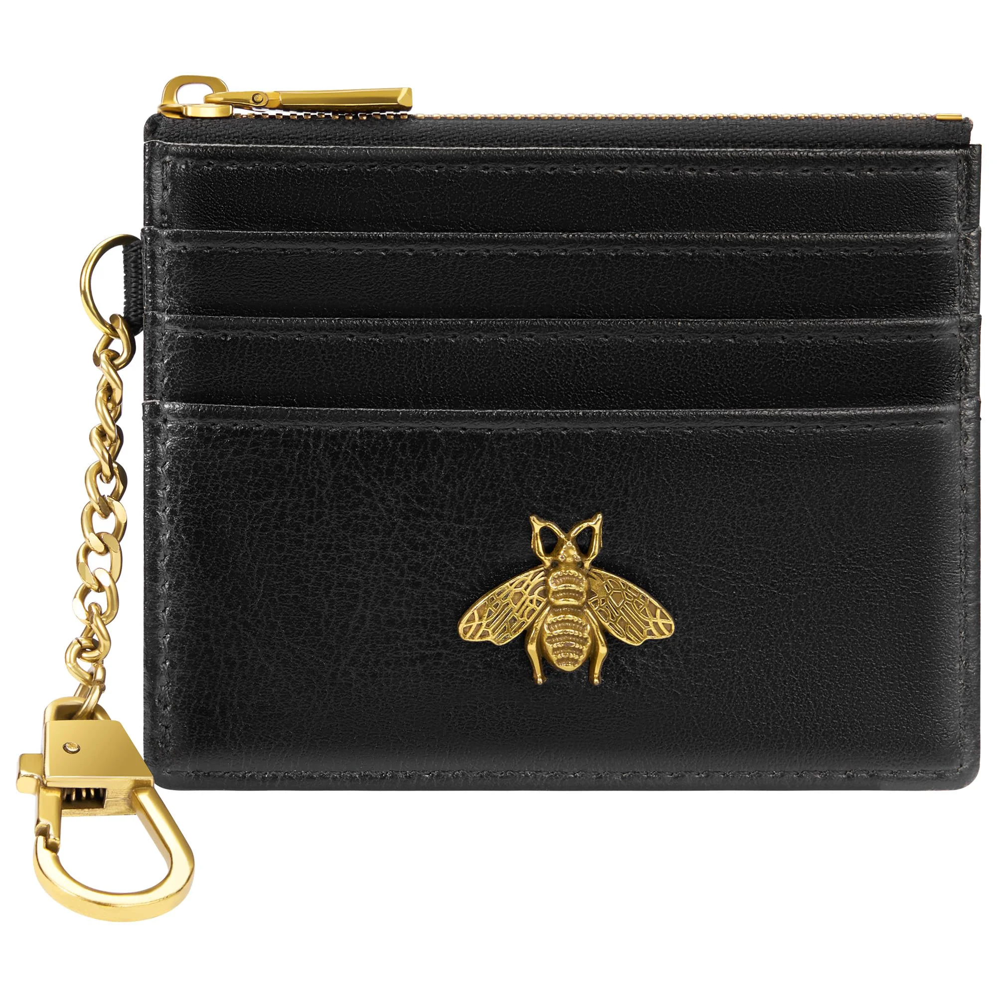 Reliable SEAVILIA Card Holder Keychain Wallet for Women with ID Window RFID Coin Purse Bee Gifts Slim Minimalist Small Wallet Outstanding