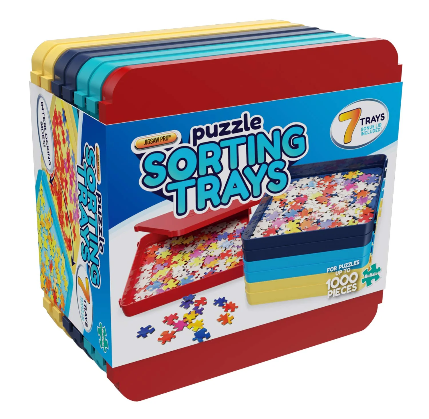 Smooth Buffalo Games - Puzzle Sorting Trays - 7 Count Pack of 1 Clean