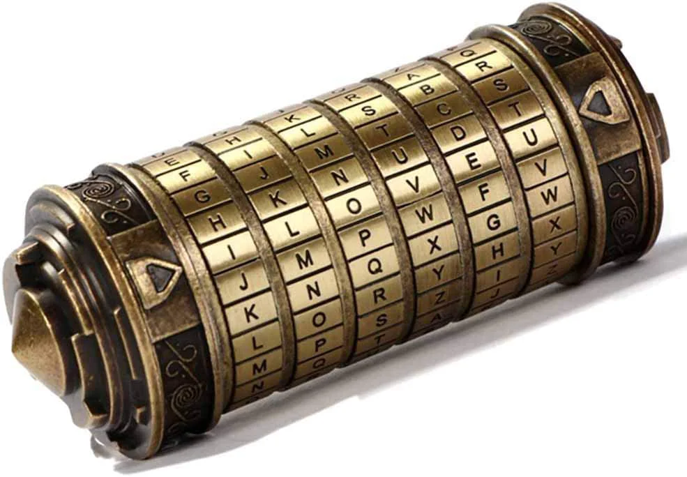 Superior Cryptex Da Vinci Code Mini Lock Puzzle Box – Hidden Compartment Gift for Anniversary Valentine s Day Birthday Romantic Gift for Her or Him Premium