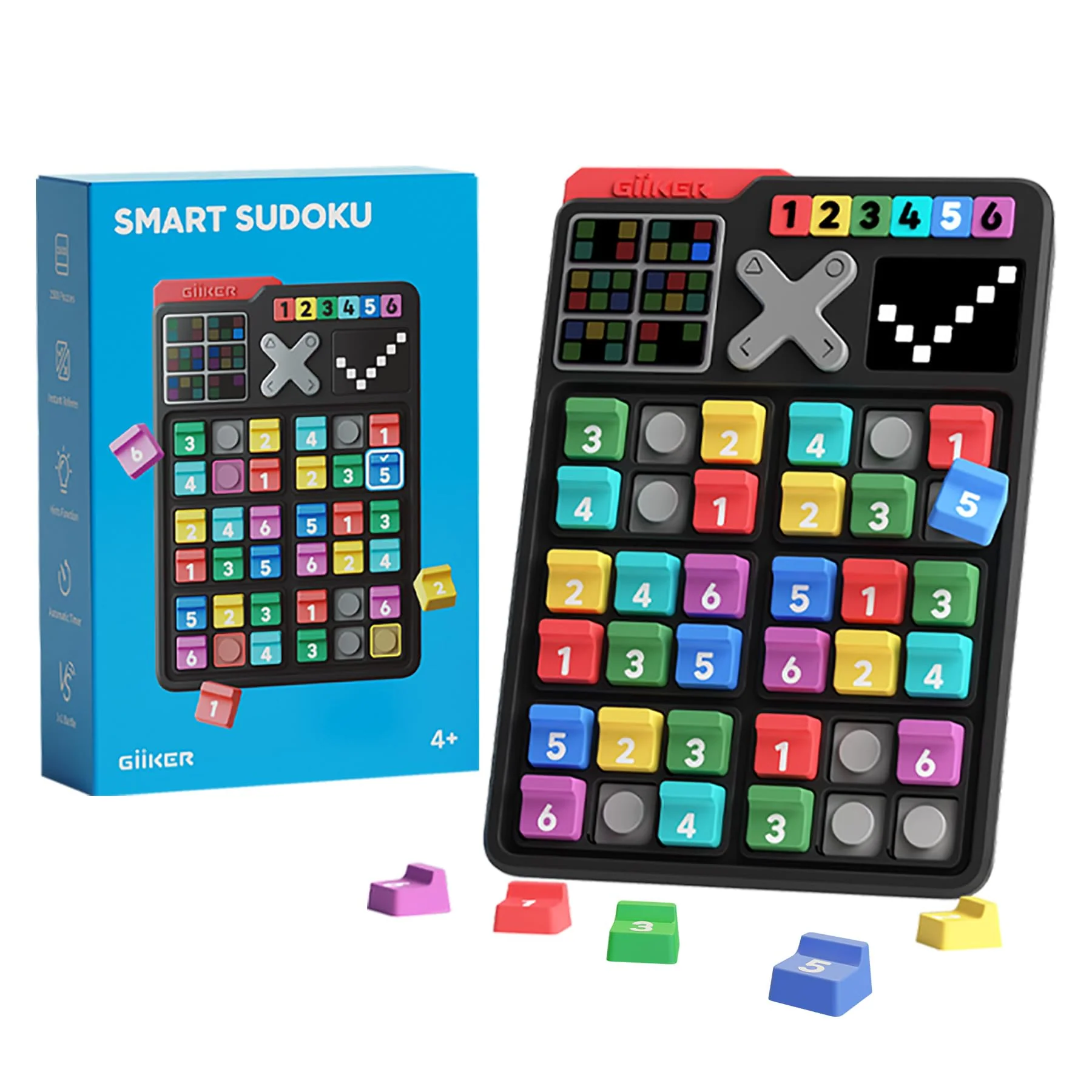 Top-Quality GiiKER Smart Sudoku Puzzle – 2500 Challenges Brain Teaser for Kids Travel Game Gift Toy for Boys Girls All Ages Original Design
