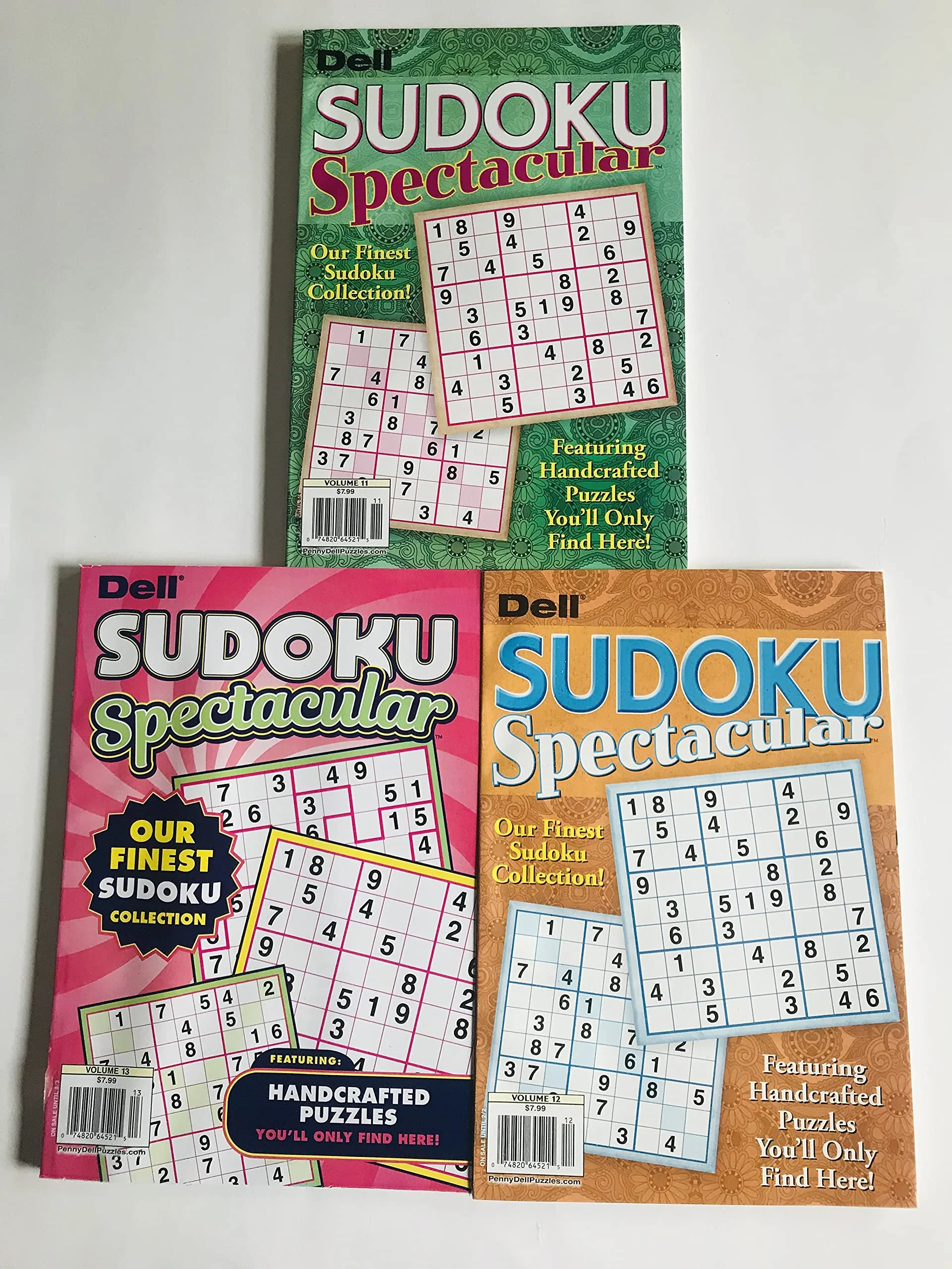 Selected Volume 11 12 and 13 of The Sudoku Spectacular Puzzles from Penny Press Collector's Series First-Class