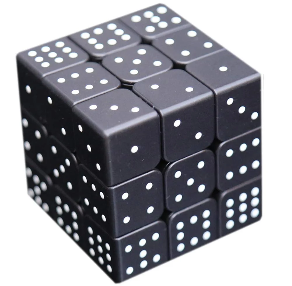 Environmentally Friendly 3x3x3 Speed Cube 3D Relief Effect Sudoku Braille Cube Puzzle IQ Reasoning Games Puzzles Special for The Blind Person Weak Vision 5.6cm 2.2 Trendy