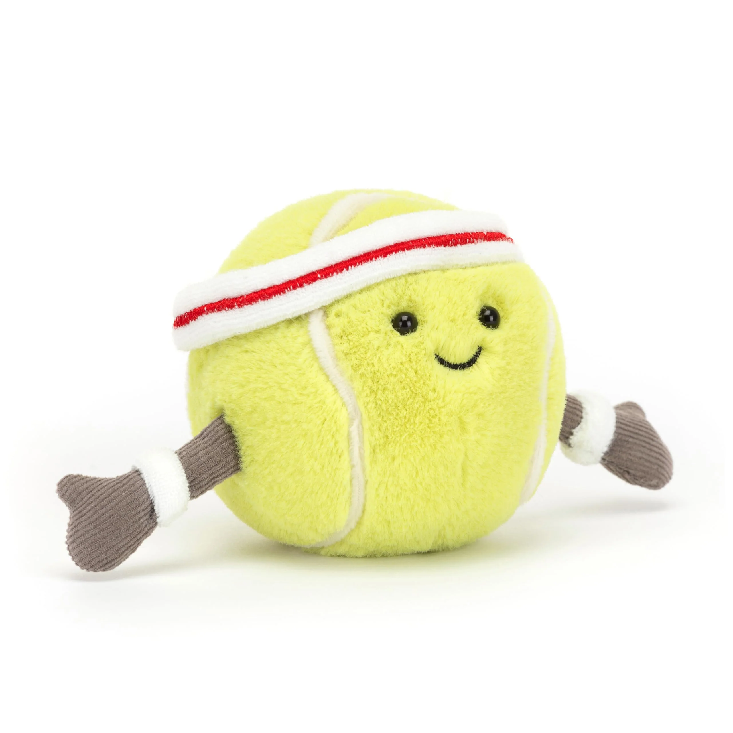 Solid Jellycat Amuseables Tennis Ball Stuffed Toy 3.5 inches - Tennis Ball Plush for Sports Fans Optimized