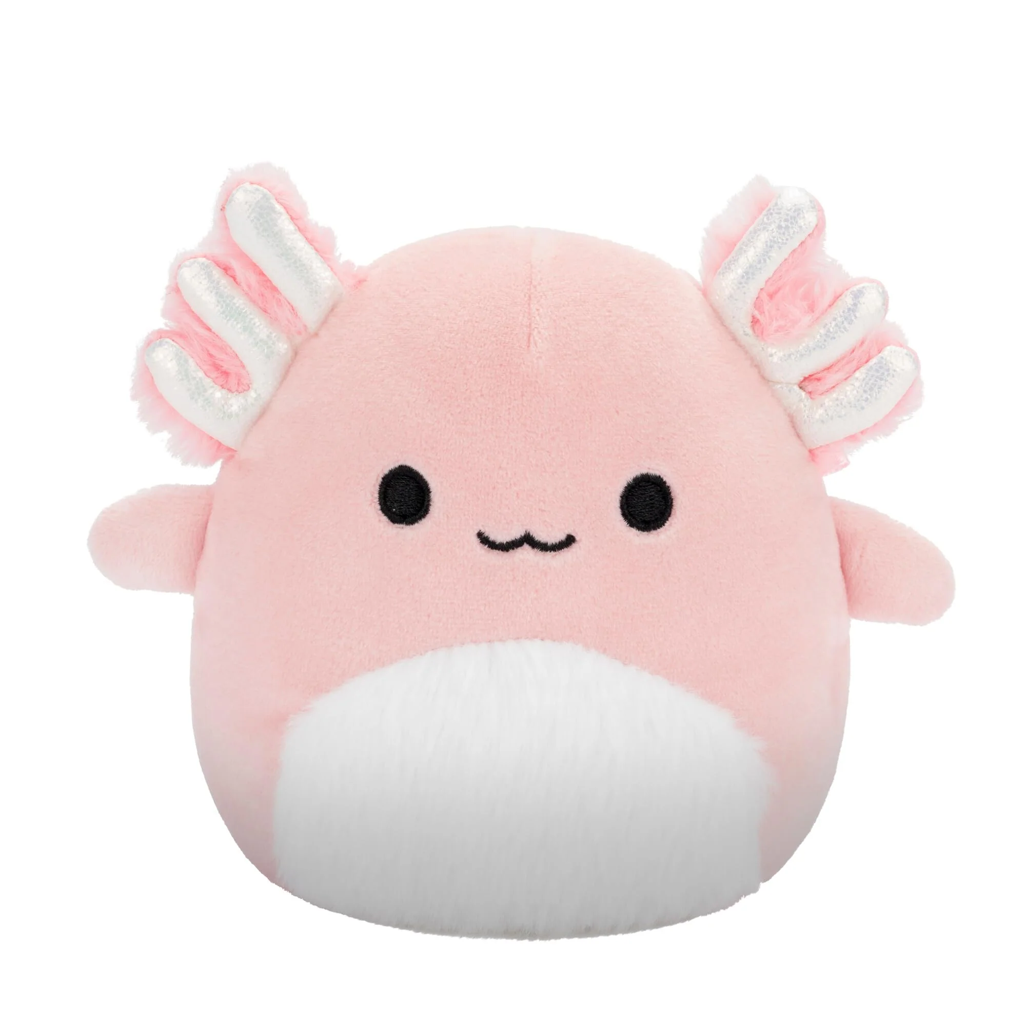 Advanced Squishmallows 5-Inch Archie Pink Axolotl with White Fuzzy Belly - Jazwares Plush Little World-Class