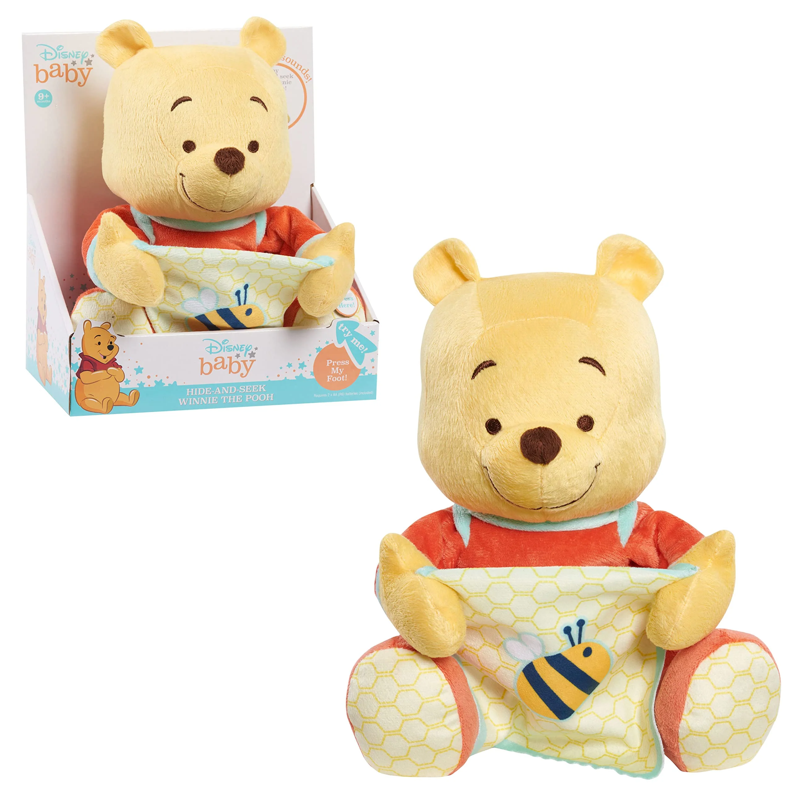Trendy Disney Baby Hide-and-Seek Winnie The Pooh Interactive Plush Kids Toys for Ages 09 Month by Just Play Genuine