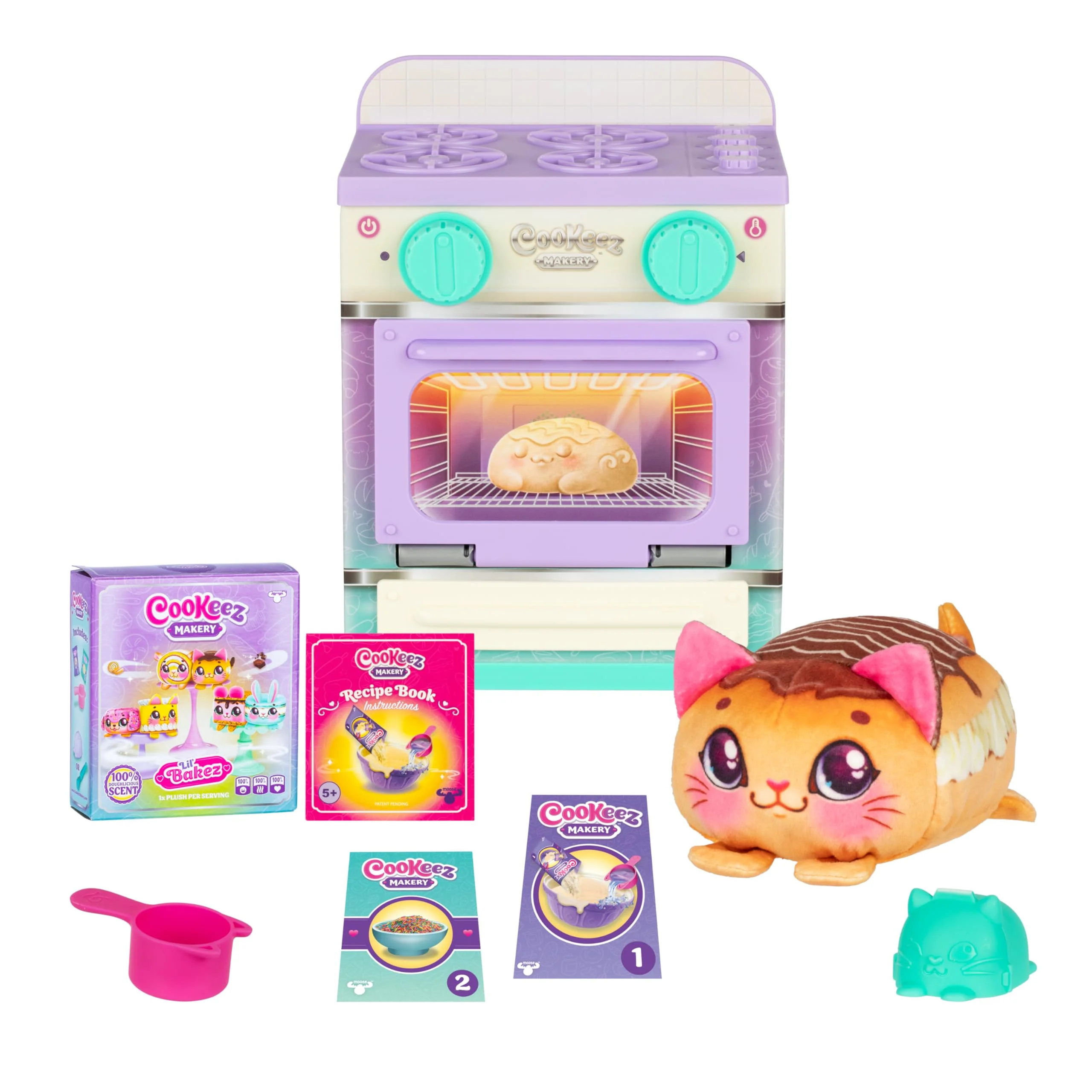 Casual Cookeez Makery Lil' Bakez Oven Mix The Dough and Make A Scented Surprise Pet in The Form of A Deliciously Scented Plush Toy Non-Electronic Bake Specialty