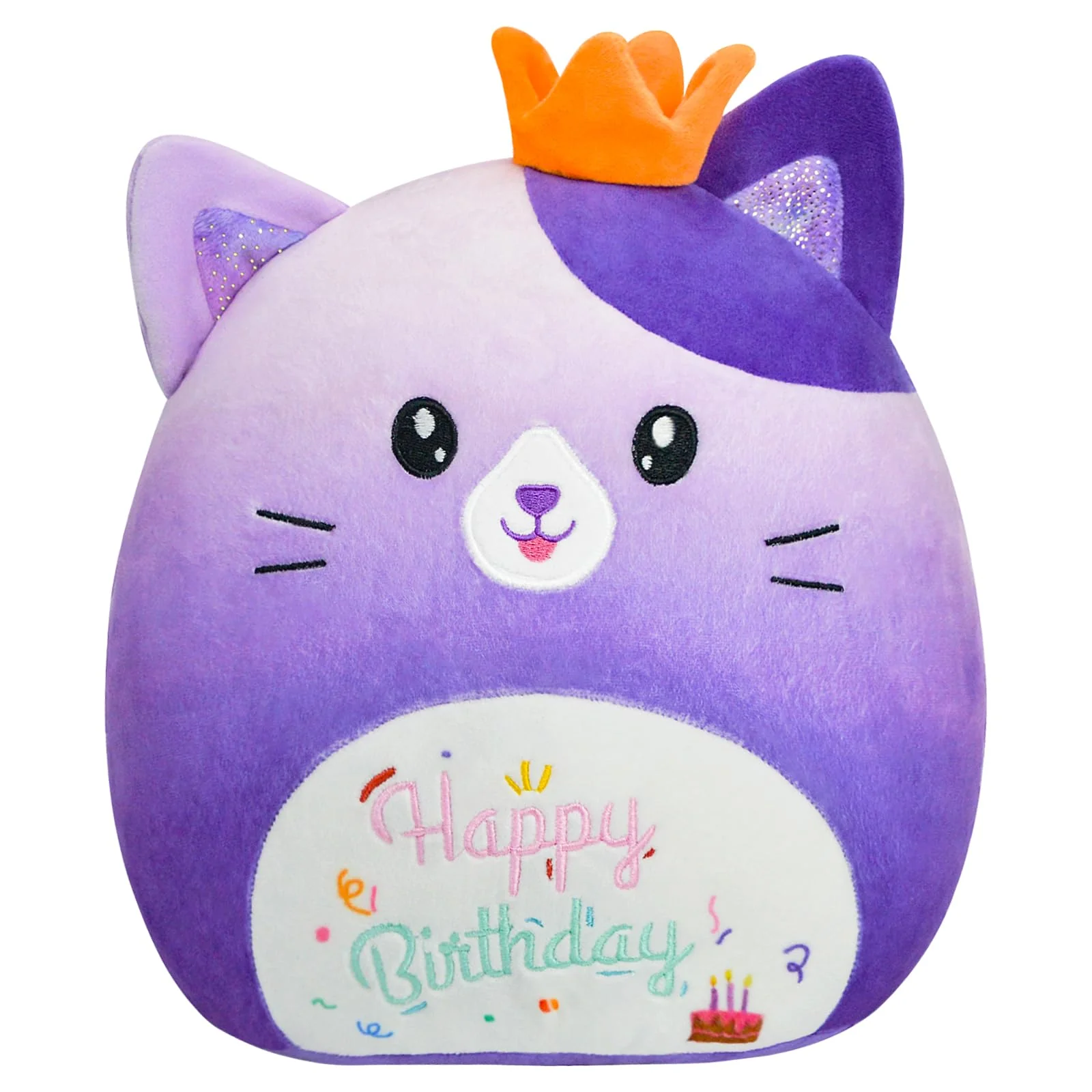 Clean AWNOGKUE Cat Stuffed Animal Cat Plush Toys 12 Inch Soft Plushies Pillow Cute Gradient Purple Plushies Room Decoration Birthday Gifts for Kids Eco-Friendly
