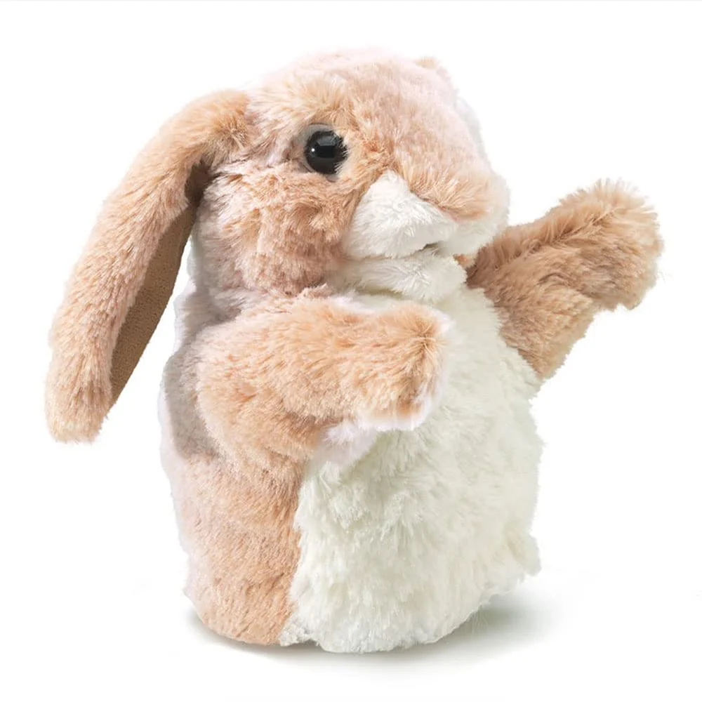 Exclusive Folkmanis Little Lop Rabbit Hand Puppet White Carefully Designed