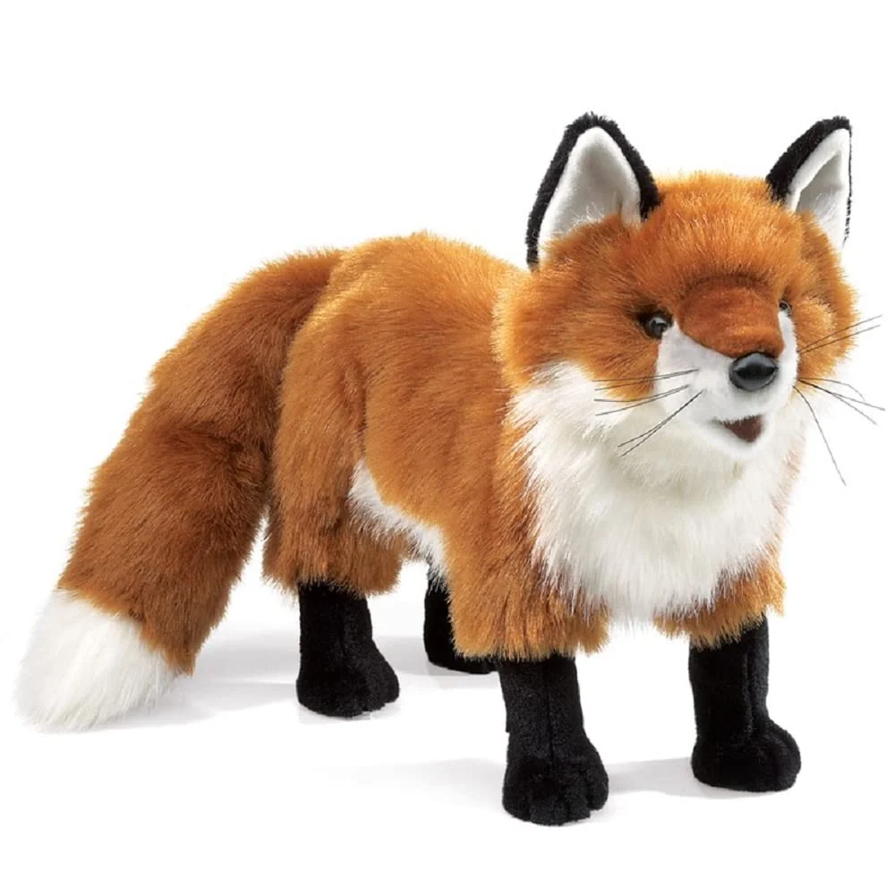 World-Class Folkmanis Red Fox Hand Puppet Rust White Black 1 EA Fine