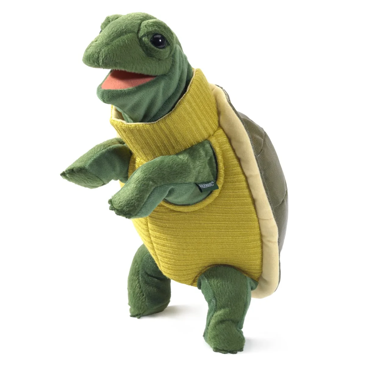 Official Folkmanis Turtleneck Turtle Hand Puppet Easy-to-Use
