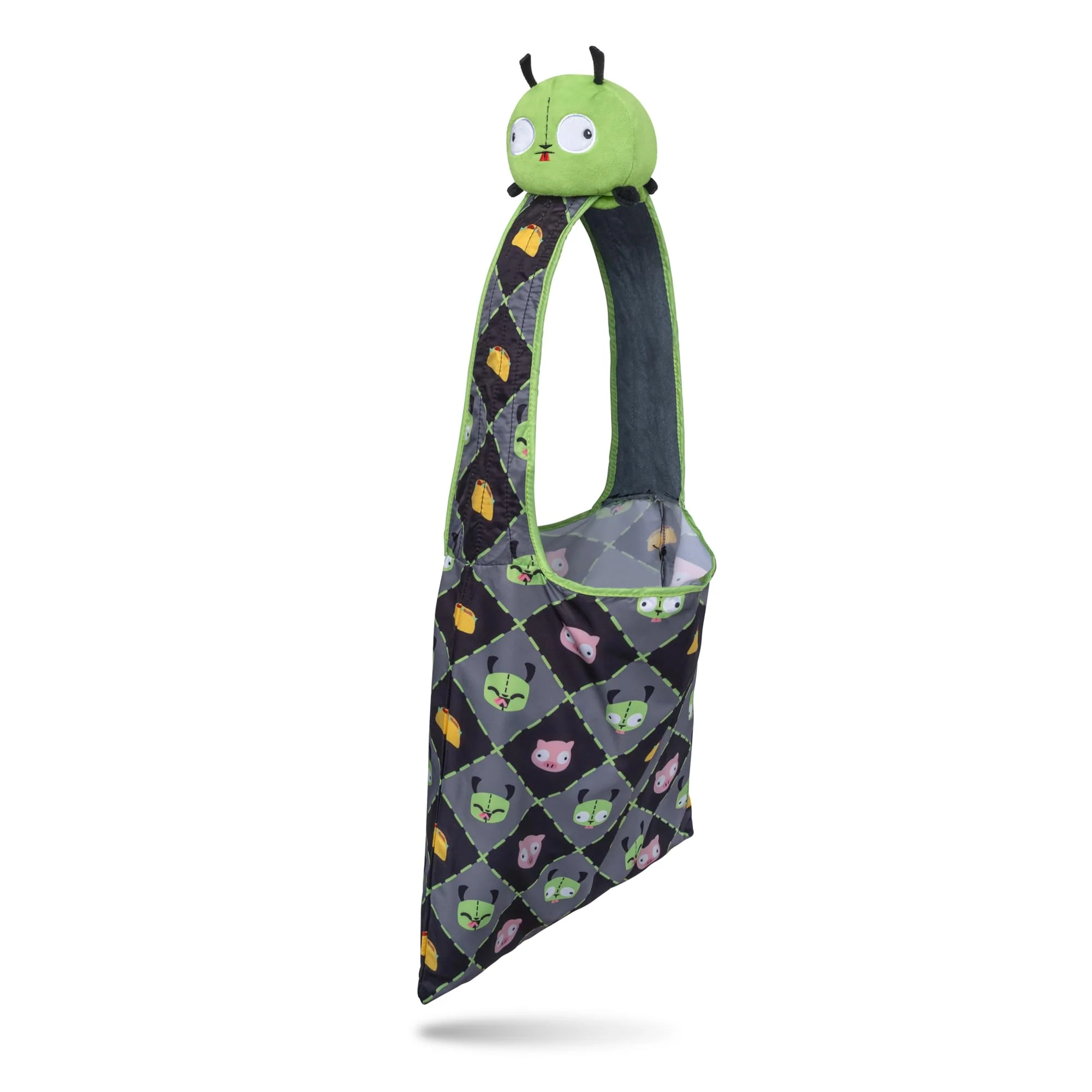 Safe TeeTurtle Invader Zim Gir Plushie Tote Bag - Cute Novelty Foldable Shoulder Bag Classic
