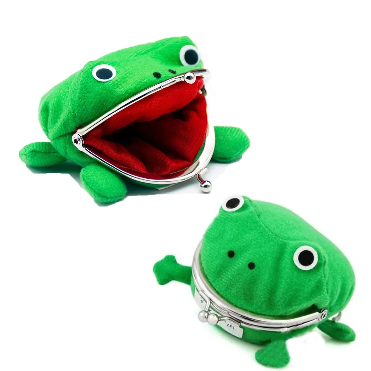 Convenient Frog Coin Wallet Anime Cosplay Plush Frog Coin Purse Green Cartoon Frogs Money Pouch Cute Funny Wallet for Halloween Gifts Powerful