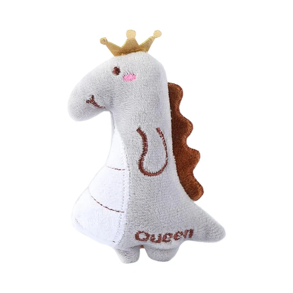 Eco-Friendly Maxbell Cat Catnip Toy Gift Kitten Interactive Plush Toy Bite Resistant Chewing Toy Gray Dinosaur 11.5cm Original Design