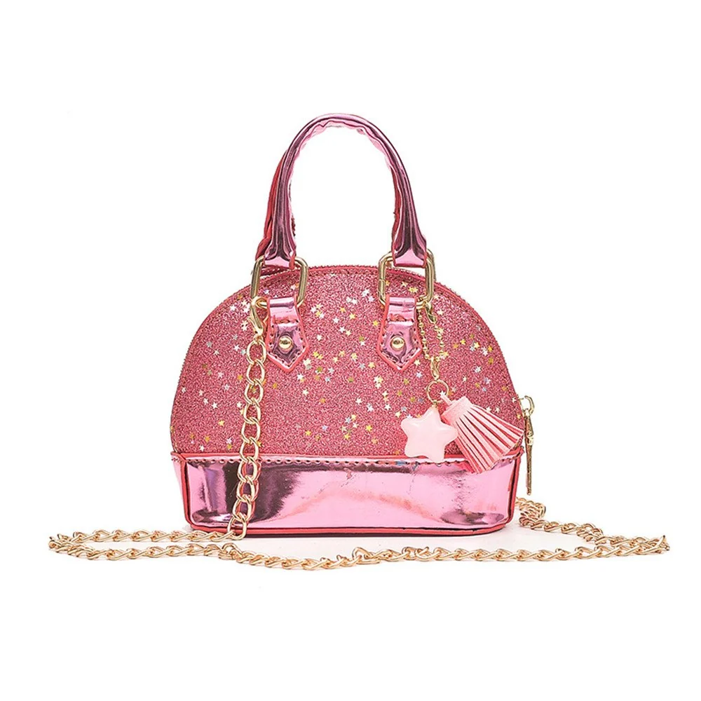 Classic Dukars Little Girls' Sequins Handbags Princess Crossbody Bag Mini Satchel Gifts For Girls Toddler Kids Pink Innovative