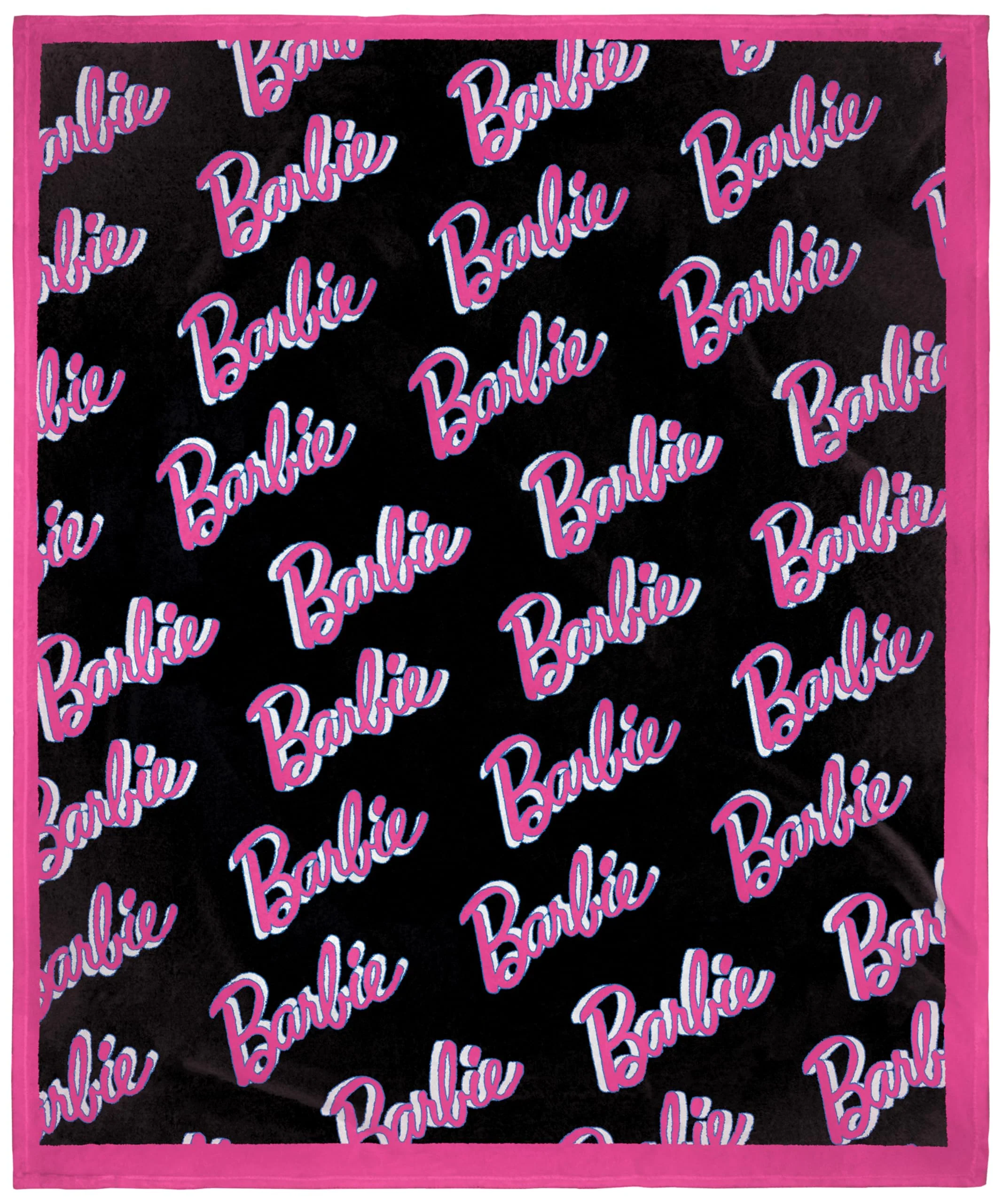 Expertly Made Barbie Dolls Barbie On Repeat Print Super Soft and Cuddly Plush Fleece Throw Blanket 50 x 60 127cm x152cm Functional