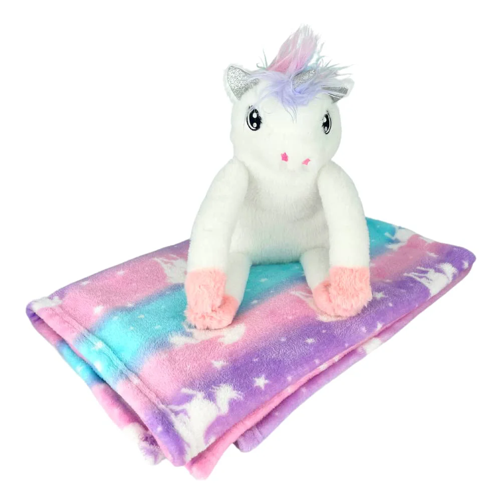Outstanding CLUB LIBBY LU Unicorn Throw Blanket and Stuffed Animal Gift Set for Girls Butter Soft Fleece 37 x 49 Verified