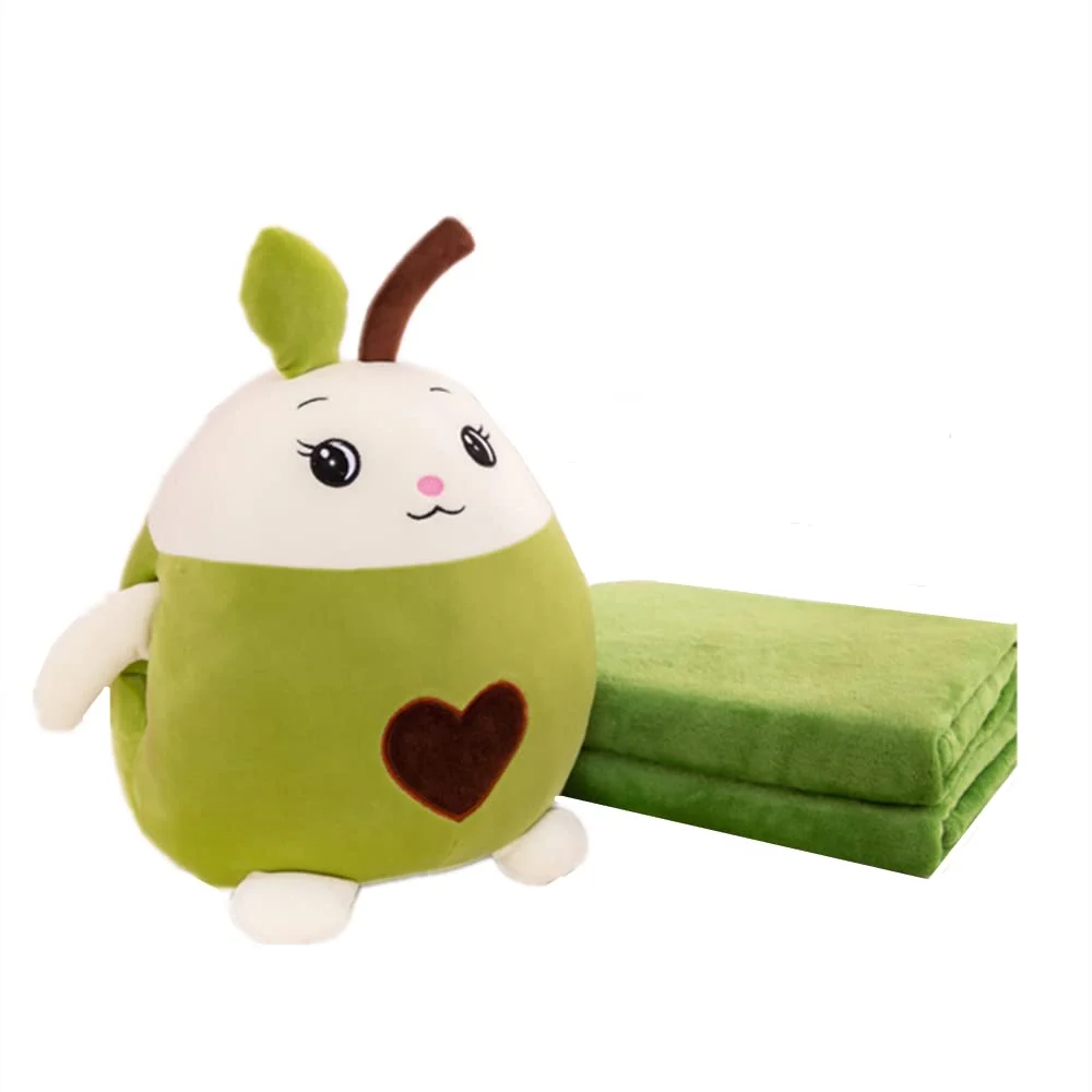 Traditional YUDONG Kids Stuffed Animal Travel Blanket and Pillow Set Adorable 3 in 1 Multifunctional Fruit Plush Pillow with Hand Warmer Design for Genuine