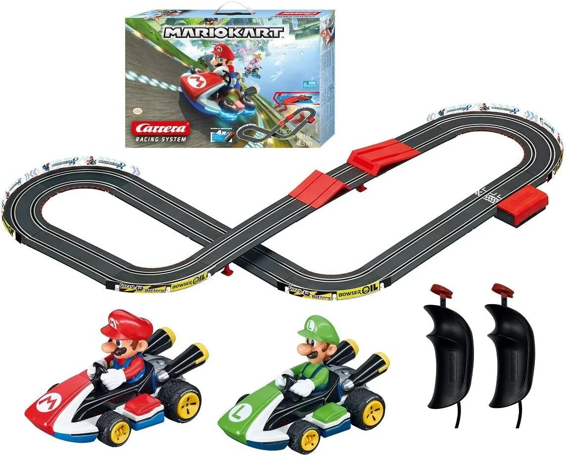 Safe Carrera GO Battery Operated 1 43 Scale Slot Car Racing Toy Track Set with Jump Ramp for Kids Ages 5 Years and Up Mario Kart Recyclable
