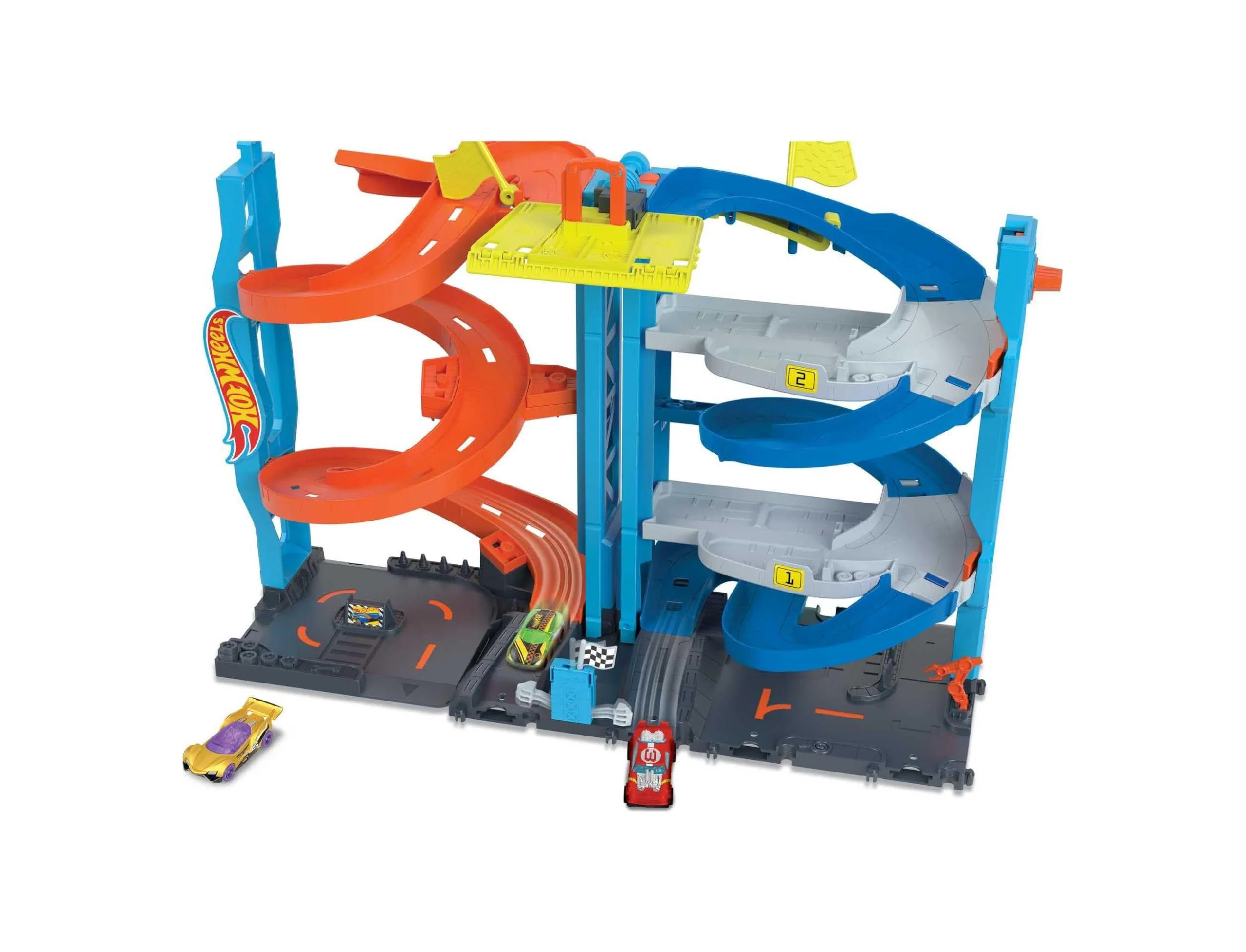 Expertly Made Hot Wheels City Toy Car Track Set ing Race Tower Single to Dual-Mode Racing with 1 64 Scale Vehicle 2 Ways to Play Fine Crafted