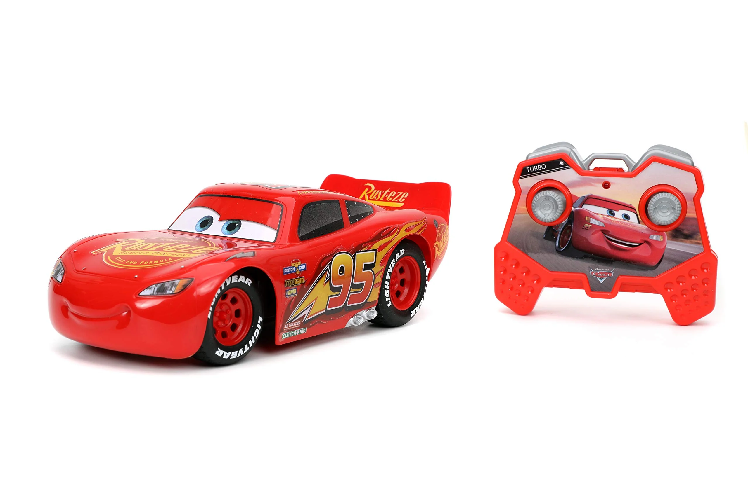 Verified Jada Toys Pixar Cars 1 24 Lightning McQueen RC Remote Control Car 2.4 GHz Red Toys for Kids Green