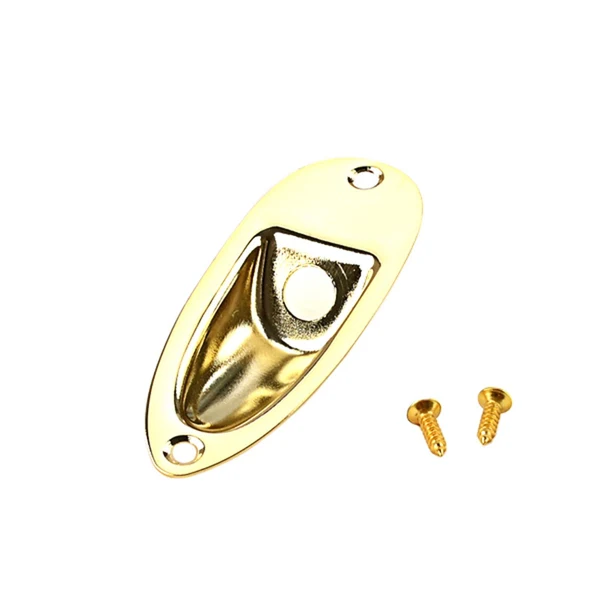 Easy-to-Use Maxbell Guitar Jack Socket Sturdy Zinc Alloy Output Musician for Guitar Bass Parts Golden Consistent