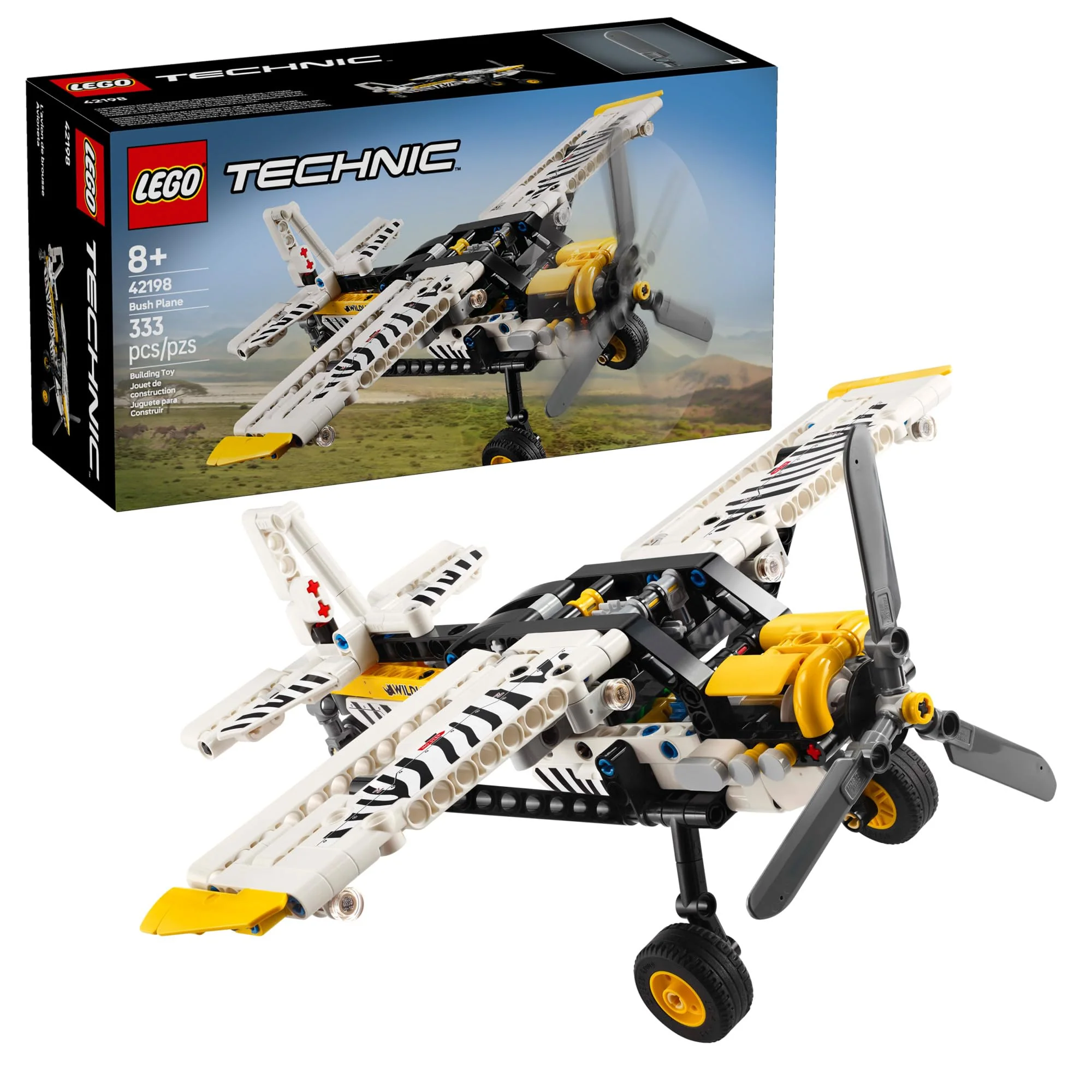 First-Class LEGO Technic Bush Plane Toy - Buildable Airplane Toy for Kids Boys and Girls Ages 8 - Model Airplane Gift with Spinning Propeller 4-Cylinder… Effective