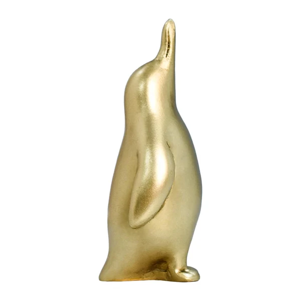 Verified Maxbell Penguin Statue Resin Figurine Art Works Craft for Bookcase Home Decoration Aureate Modern