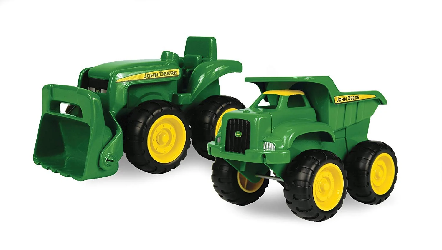 Enhanced TOMY John Deere Vehicle Set - Includes Dump Truck Toy and Tractor Toy with Loader - Kids Outdoor Toys - Kids Construction and Sandbox Toys - 6 Inches… Secure