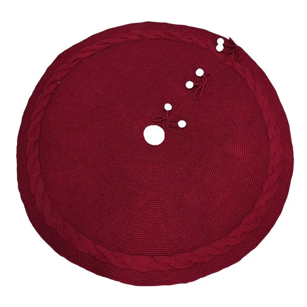 Authentic Maxbell Xmas Tree Holiday Skirt Round Ornaments Tree Base Covers Red Luxury