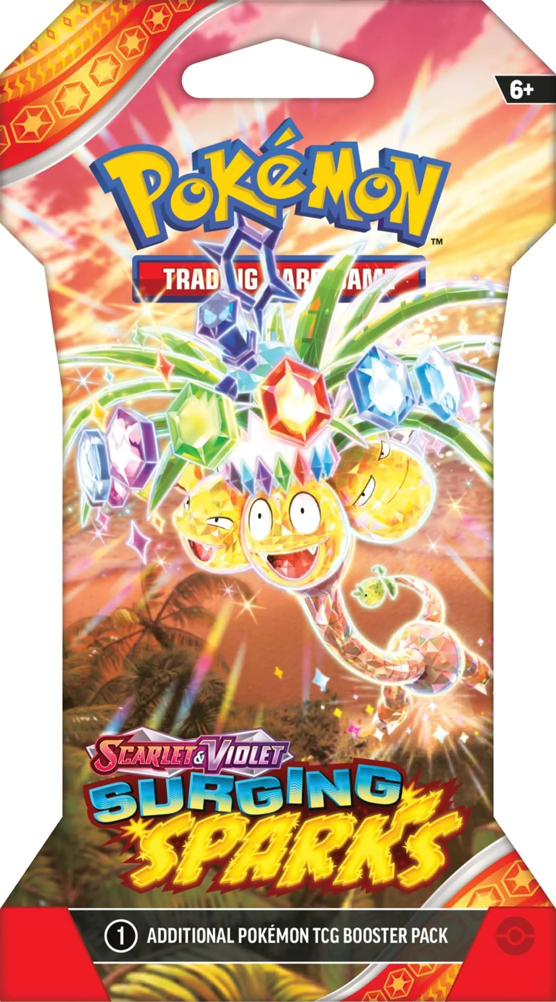 Natural Pokemon TCG Surging Spark - Single Booster Pack - Pack Art May Vary - 10 Cards Classic