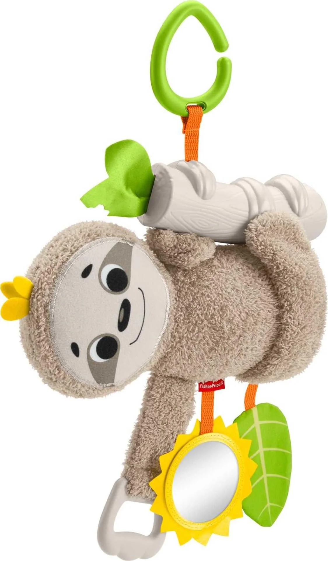 Unique Fisher-Price Baby Toy Slow Much Fun Stroller Sloth Travel Activity with Motion Sensory Details for Newborns Ages 0 Months Green