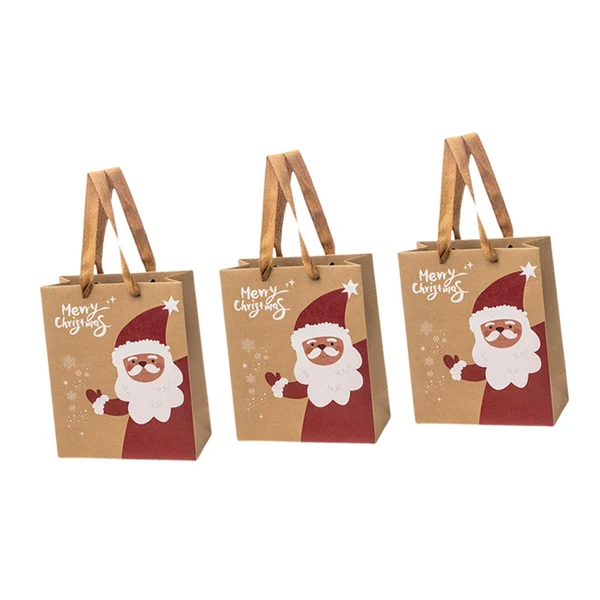 Exceptional Maxbell 3 Pieces Kraft Christmas Gift Bags Goody Treat Bags for Holiday Christmas Santa Claus Sophisticated