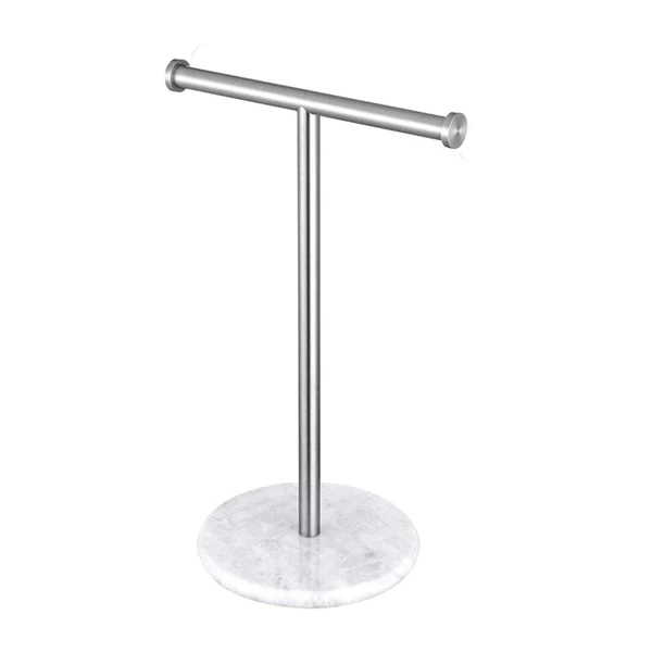 World-Class Maxbell T Shape Under Cabinet Paper Towel Holder Towel Organizer Rack for Countertop Argent Smart