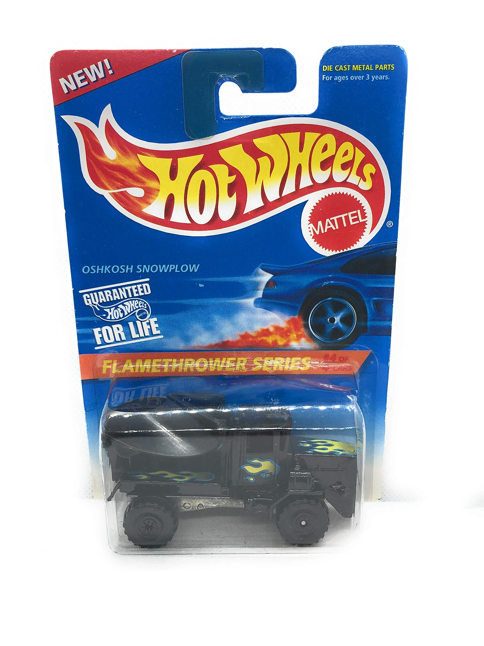 Carefully Designed Hot Wheels Flamethrower Series 4 OshKosh Snowplow Black Construction Tires 387 Collectible Collector Car Mattel 1 64 Scale Prestigious