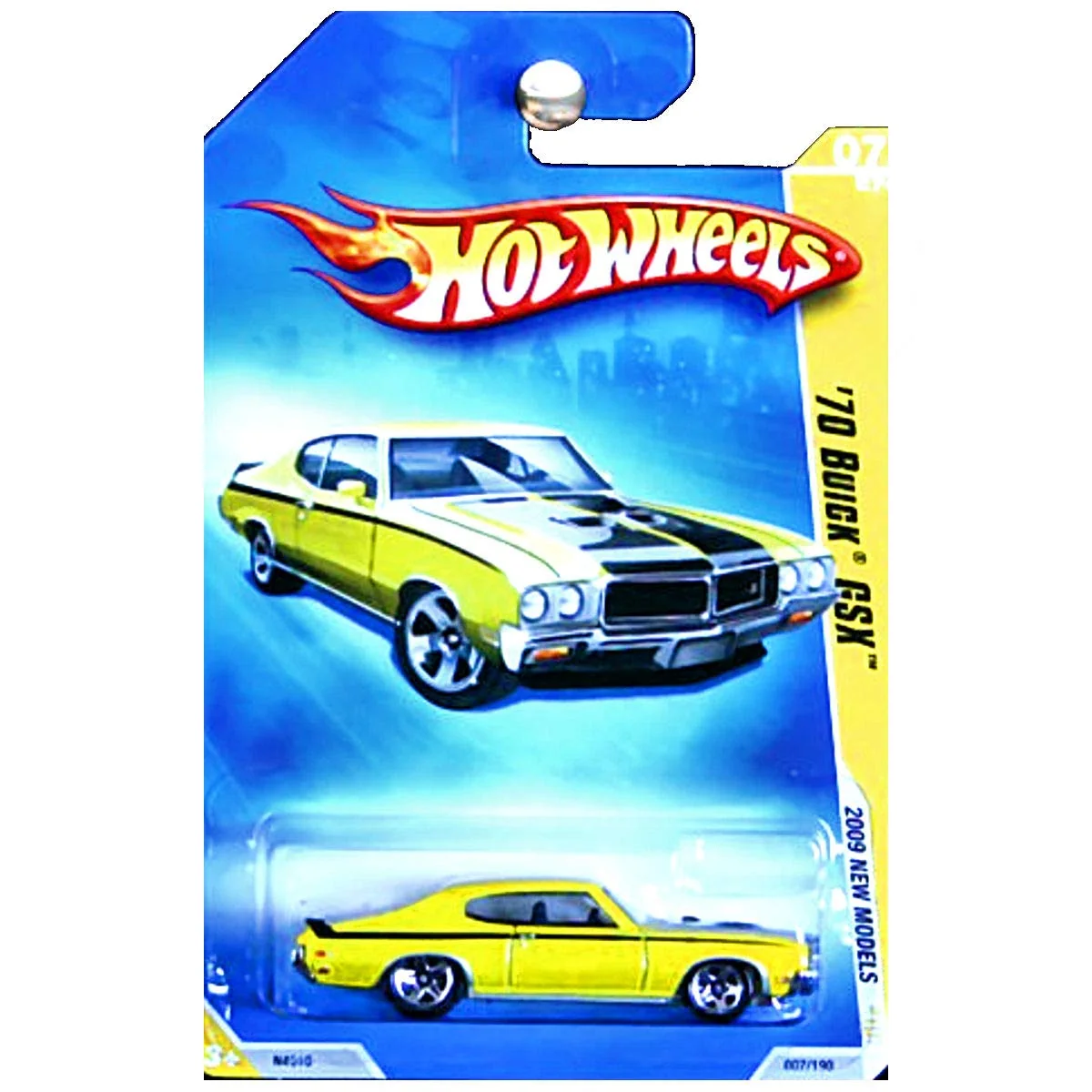 Verified Hot Wheels 2009 New Models '70 BUICK GSX 007 190 Yellow Collectible Car Responsible