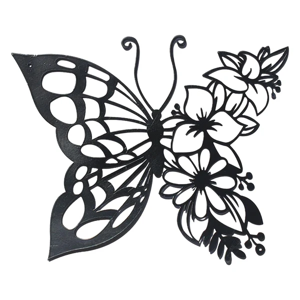 User-Friendly Maxbell Butterflies Wall Art Silhouette Wrought metal for Bedroom Fence Decoration 23cmx20cm Easy-to-Use