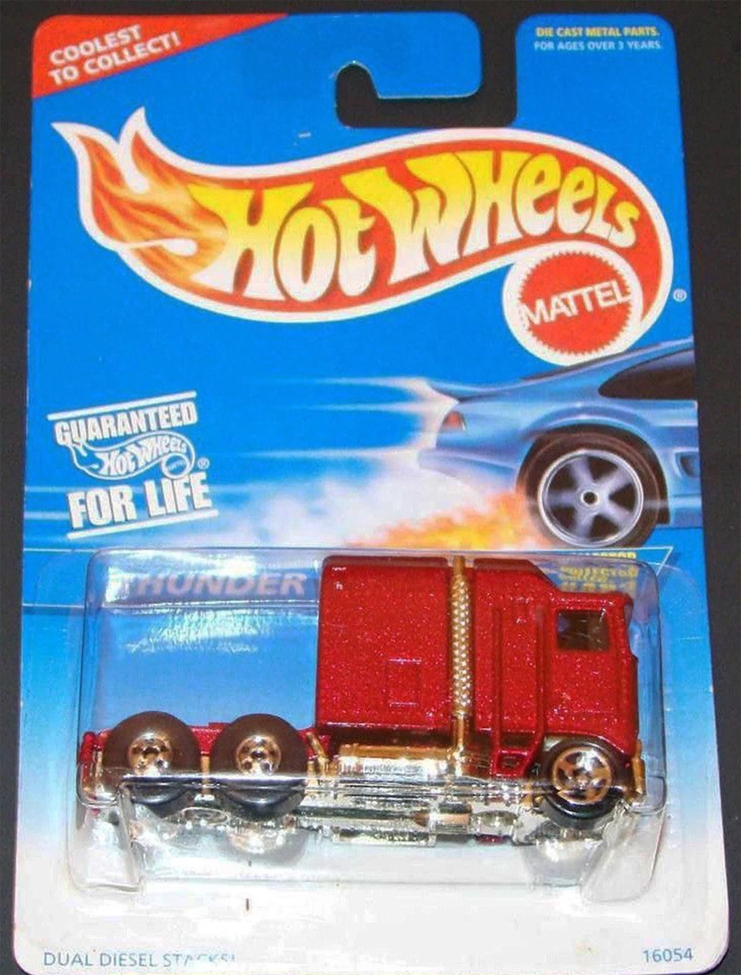 Authentic Hot Wheels Thunder Roller on Coolest to Collect Card Variant. Collector 483 Long-Lasting