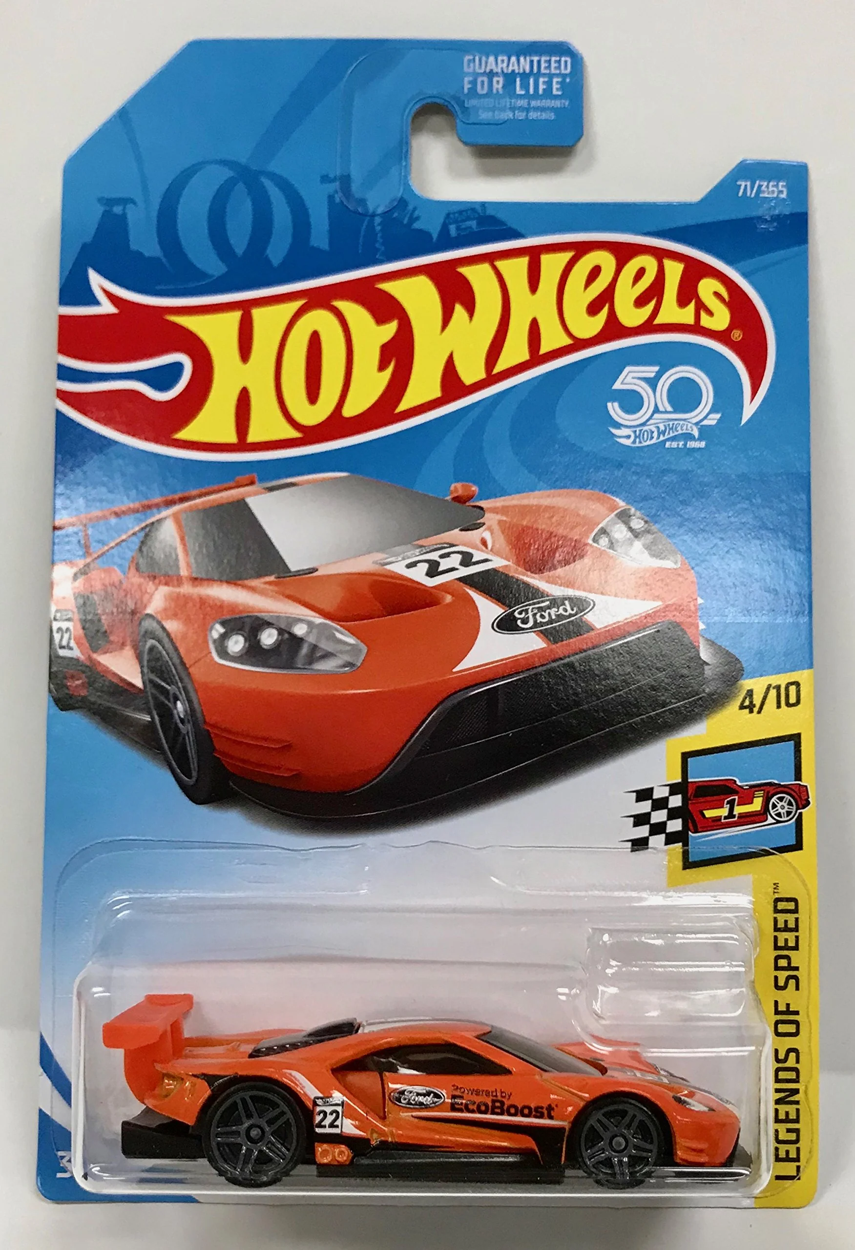 Unique Hot Wheels 2018 50th Anniversary Legends of Speed 2016 Ford GT Race 71 365 Orange Organic