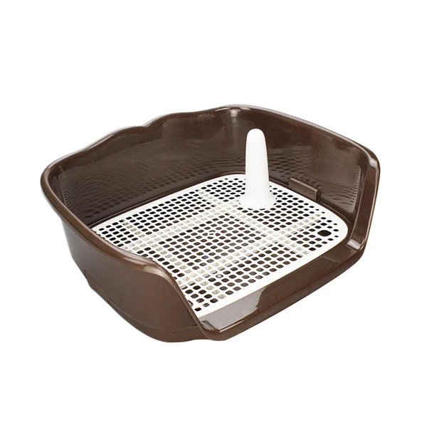 User-Friendly Maxbell Indoor Dog Potty Tray No Litter Pad Holder for Small and Medium Dogs brown Original Design