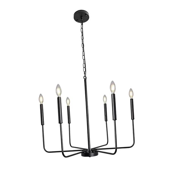 Certified Maxbell modern Classic Candlestick Hanging Light for Living Room Entryway Black Fashionable