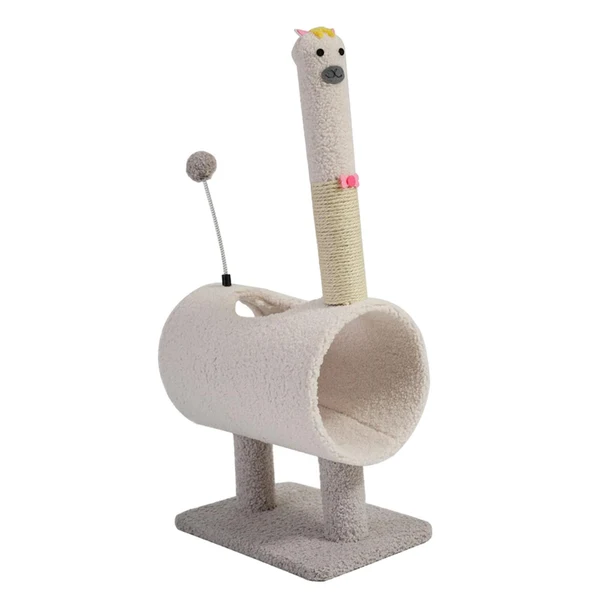 Contemporary Maxbell Cat Scratching Post Tunnels Interactive Ball Toys Plush Platform Scratcher Artisan