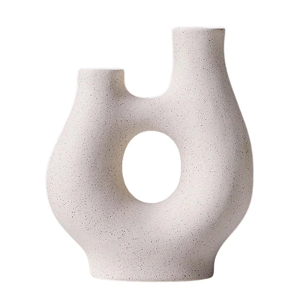 User-Friendly Maxbell Maxbell Ceramic Flower Vase Flowerpot Floral Arrangement Simple Sculpture Home Decor 14.4cmx17.3cm Long-Lasting