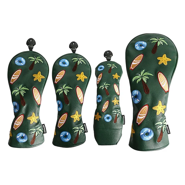 Smooth Maxbell Maxbell Set of 4Pcs 1 3 5 UT Woods Golf Head Covers Tree Pattern Green Superior
