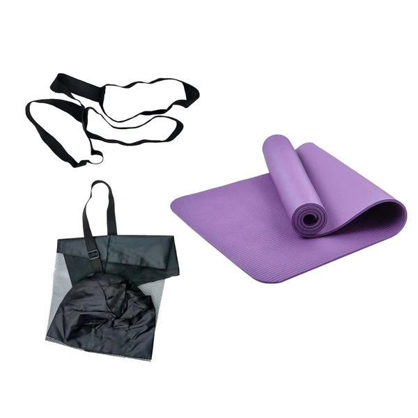 Breathable Maxbell Maxbell Yoga Mat with Storage Bag Sports Fitness Pad for Workout Gymnastic Home Gym Thick 1cm Purple Relaxed