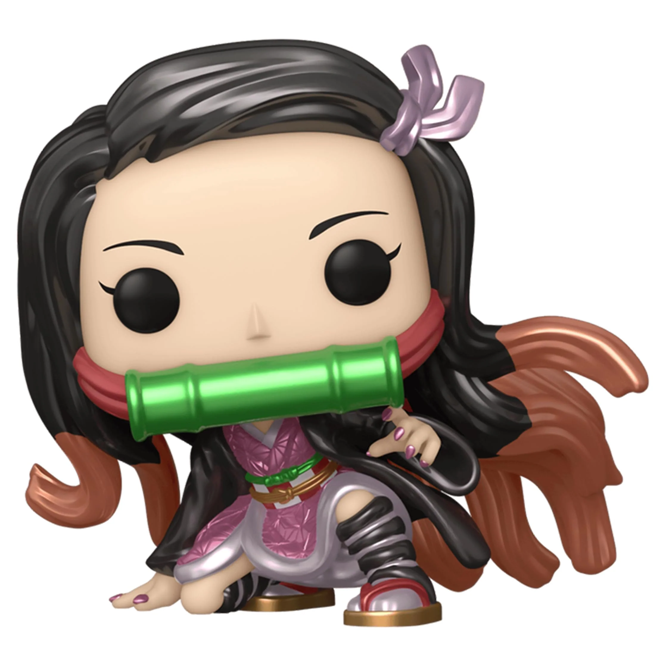 Verified Funko Pop Demon Slayer Nezuko Kamado Toystop LACC Exclusive Metallic World-Class