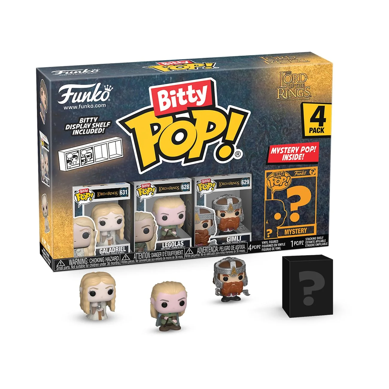 Reusable Funko Bitty POP Lord of The Rings - Galadriel 4-Pack and A Surprise Mystery Mini Figure - 0.9 Inch 2.2 Cm - Lord of The Rings Collectable… Artisan